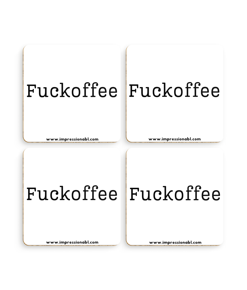 Pack of 4 Coasters - Fuckoffee