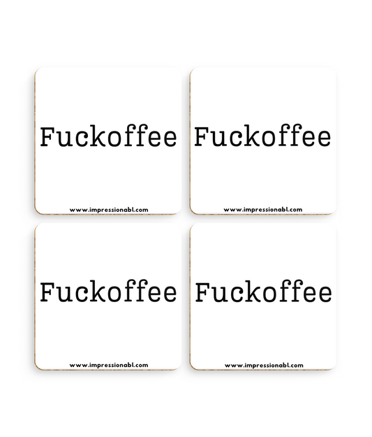 Pack of 4 Coasters - Fuckoffee