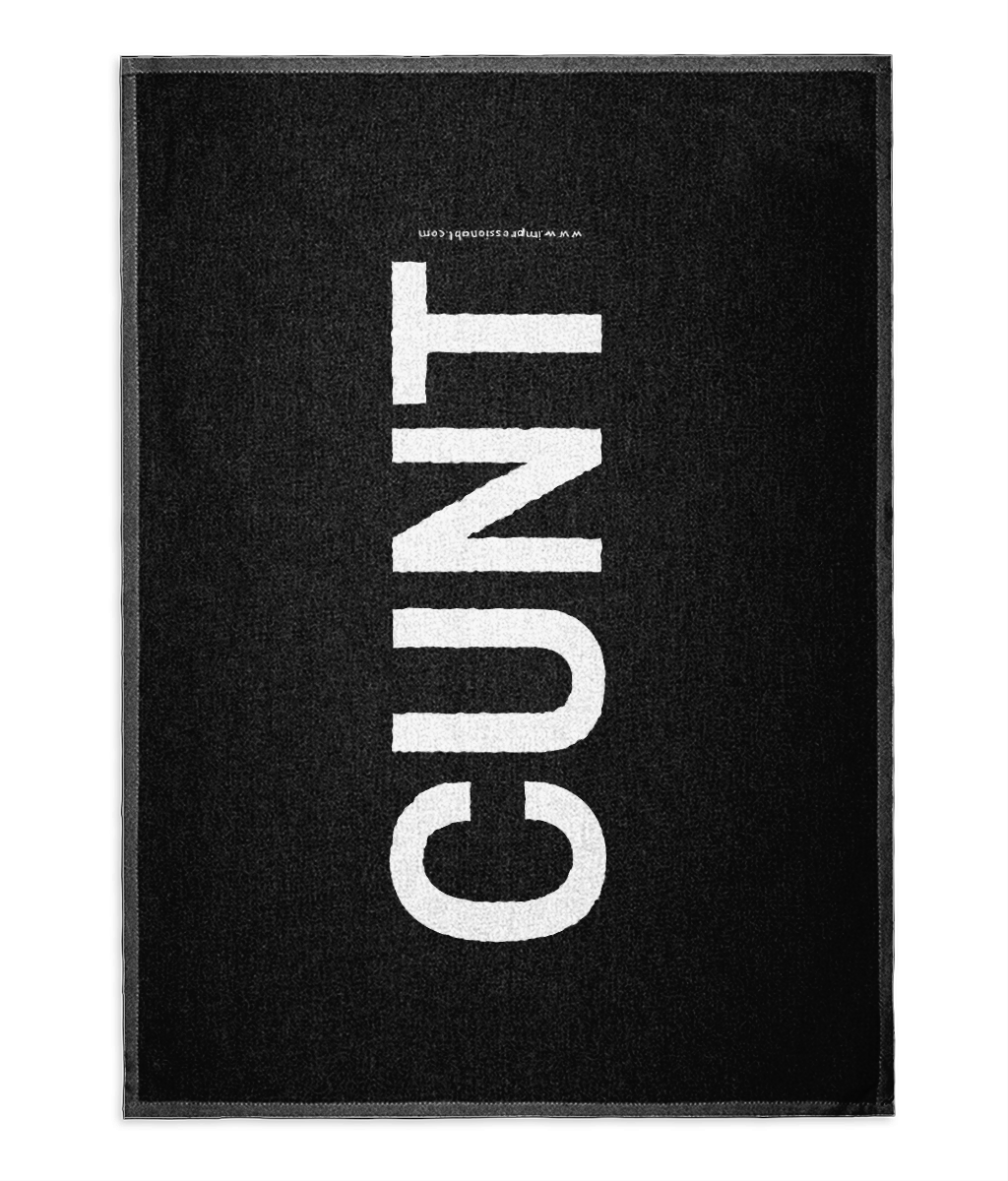 CUNT Tea towel - BLACK