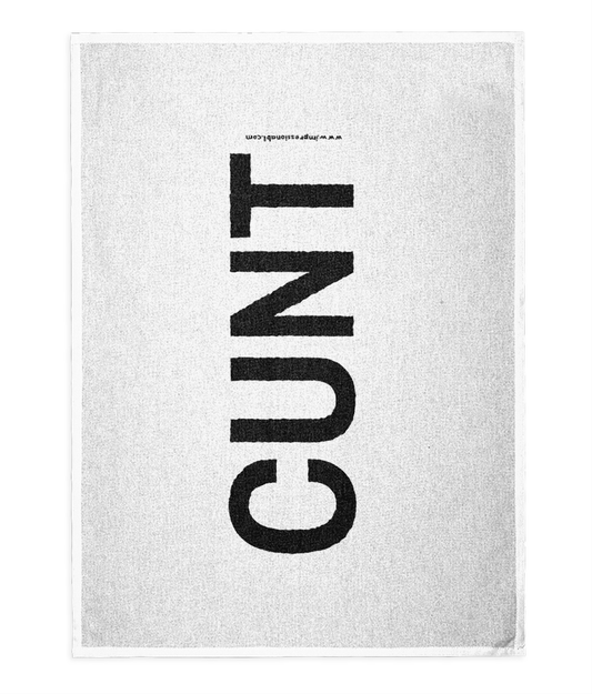 CUNT Tea Towel - WHITE