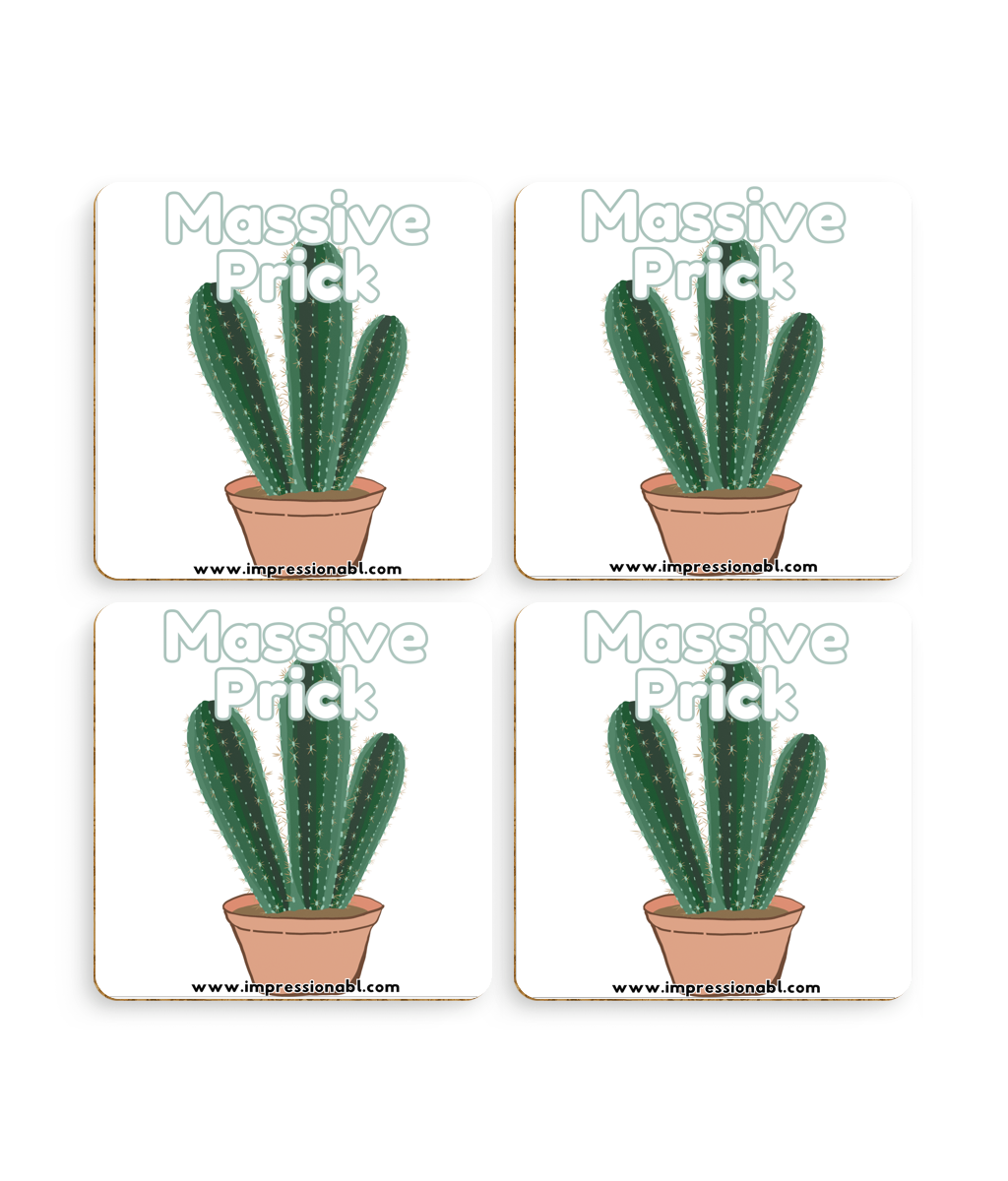 Pack of 4 Coasters - Massive Prick