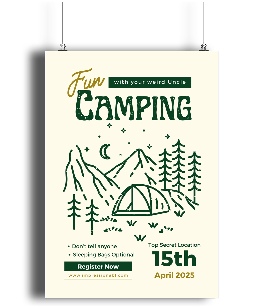 Camping with your weird Uncle - Poster