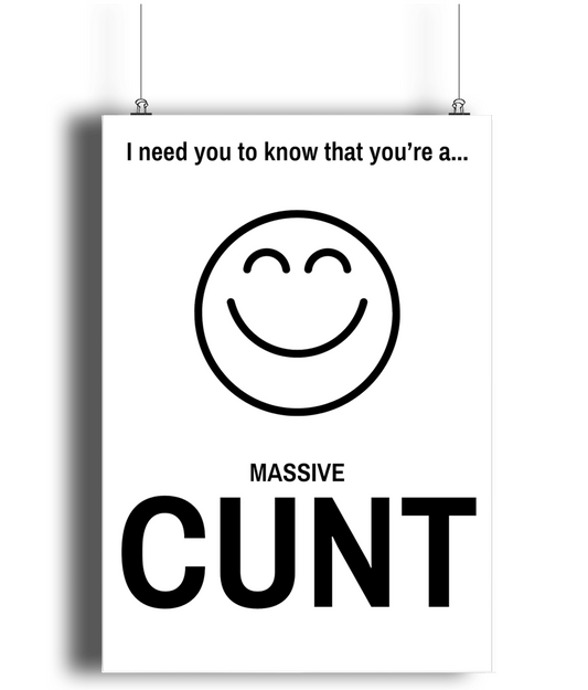 MASSIVE CUNT - Poster