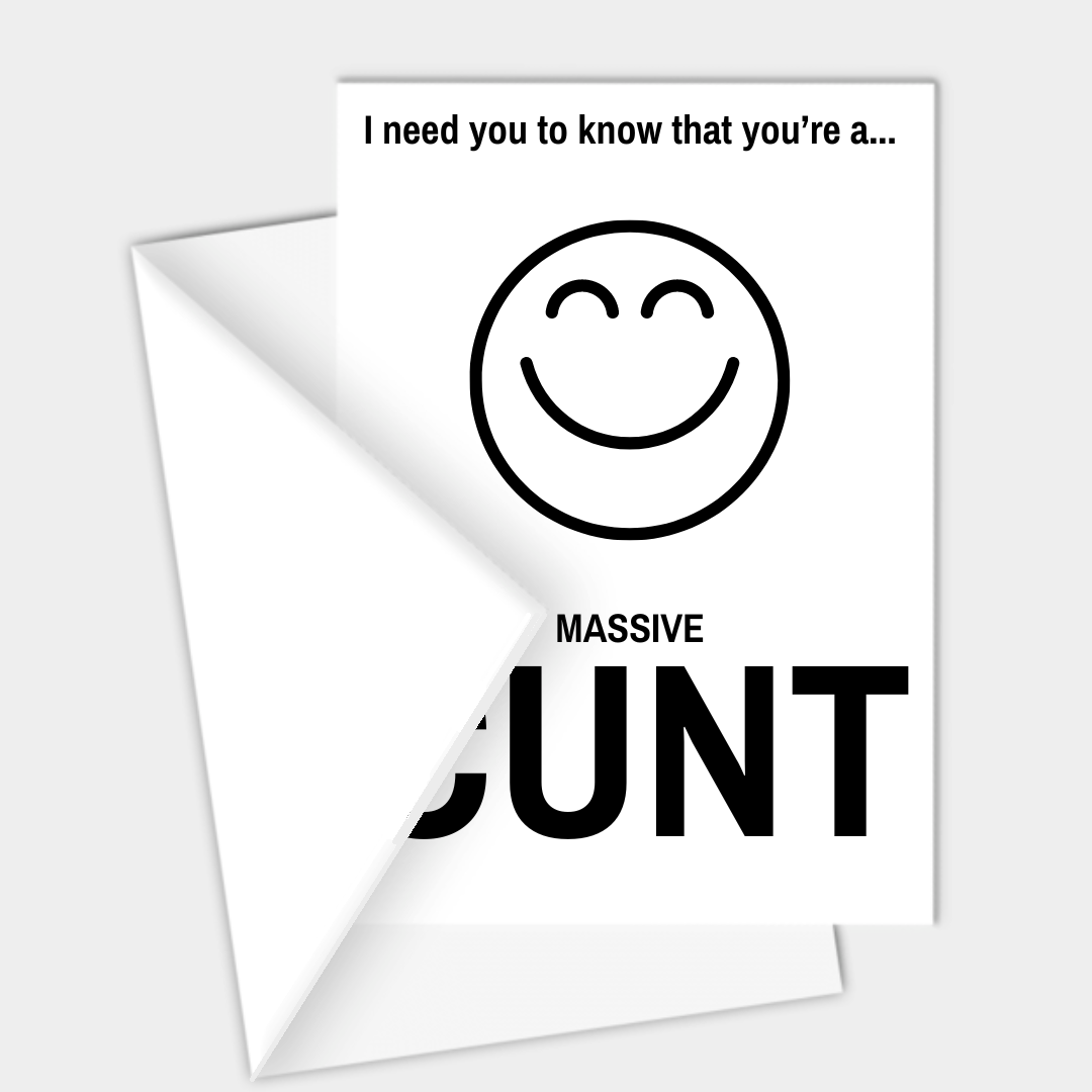 MASSIVE CUNT - Blank Greeting Card