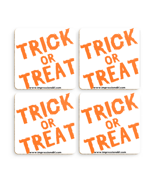 Pack of 4 Halloween Coasters - Trick Or Treat