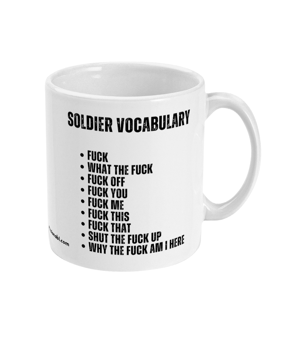 Army Crest - Soldier Vocabulary - Funny Military Mug