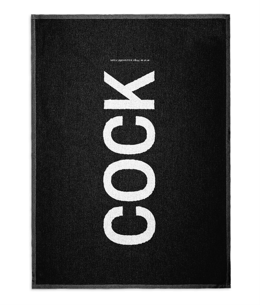 COCK Tea Towel - BLACK