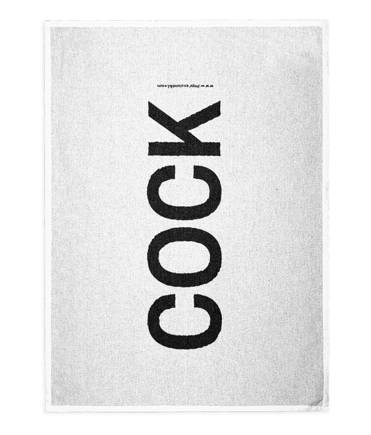 COCK Tea Towel - WHITE