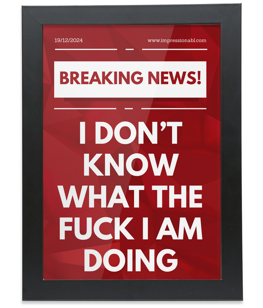 Breaking news! I don't know WTF - Framed Print