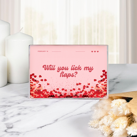 Will you lick my flaps? - Valentines photo block